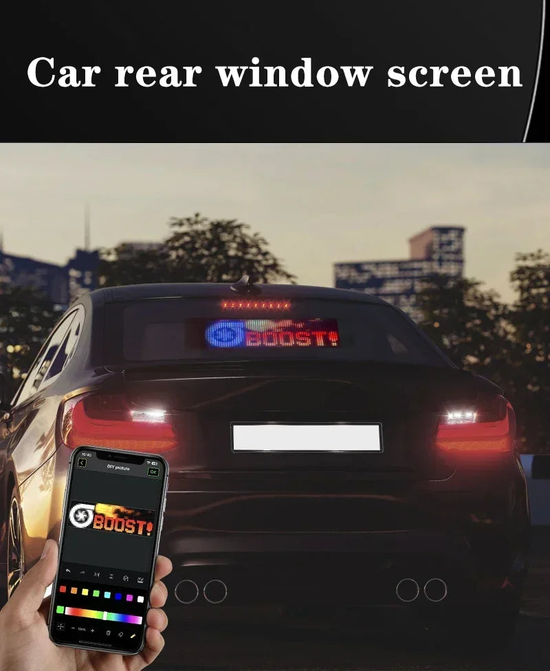 Programmable led sign LED Matrix Pixel Panel Display Screen Flexible RGB Car Scrolling Text Animation Shop Reminder Light