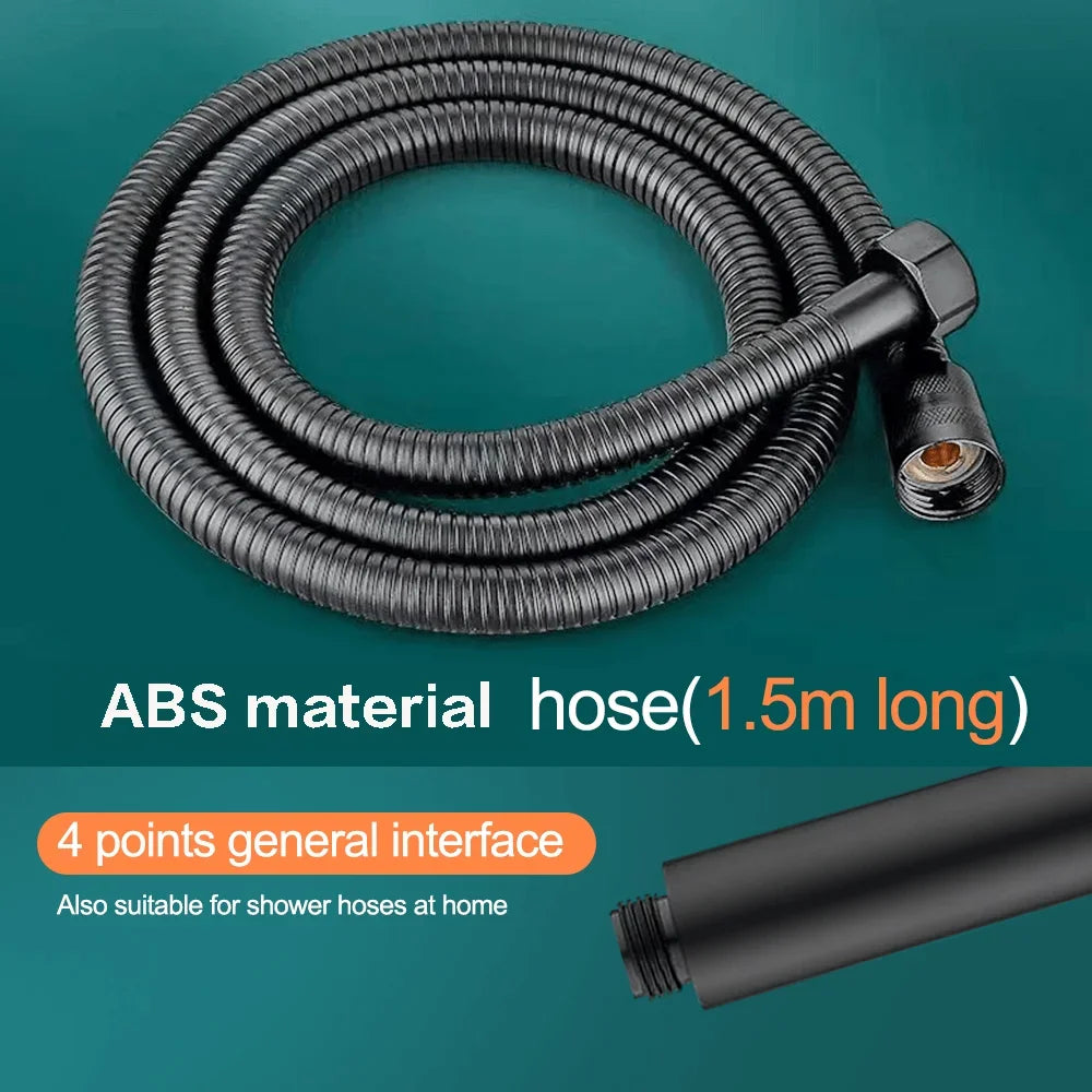 High Pressure Shower Head 5 Modes Adjustable Showerheads Bathroom Accessories with Hose Water Saving One-Key Stop Spray Nozzle