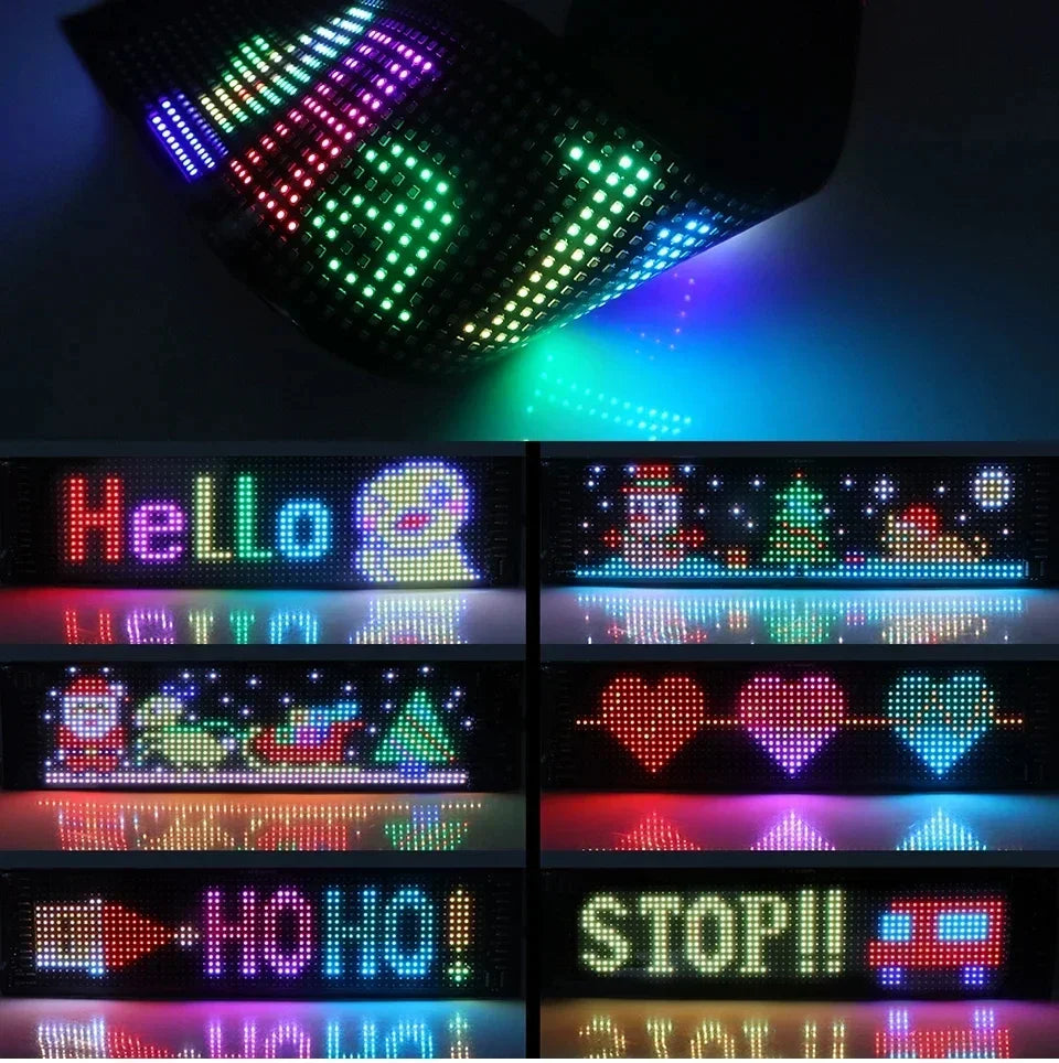 Programmable led sign LED Matrix Pixel Panel Display Screen Flexible RGB Car Scrolling Text Animation Shop Reminder Light