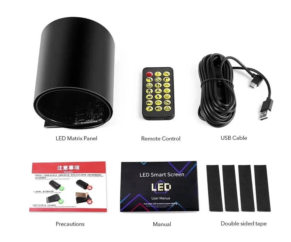 Programmable led sign LED Matrix Pixel Panel Display Screen Flexible RGB Car Scrolling Text Animation Shop Reminder Light