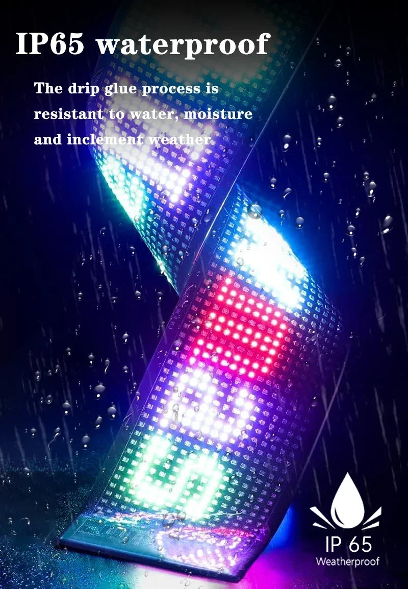 Programmable led sign LED Matrix Pixel Panel Display Screen Flexible RGB Car Scrolling Text Animation Shop Reminder Light