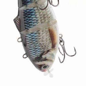 Robotic Swimming Lure Multi Jointed Rechargeable Electric Fishing Lure with Green LED Light Multi Jointed Fishing Lure