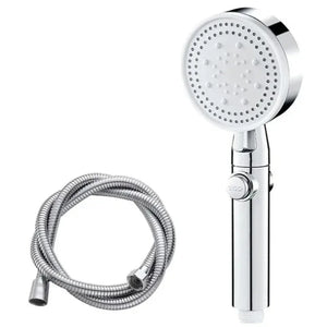 High Pressure Shower Head 5 Modes Adjustable Showerheads Bathroom Accessories with Hose Water Saving One-Key Stop Spray Nozzle