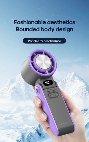 KINSCOTER Outdoor Foldable Portable Handheld Fan Mini Cooling Rechargeable 3600mAh 100-level Free Control High Speed Turbo Fan