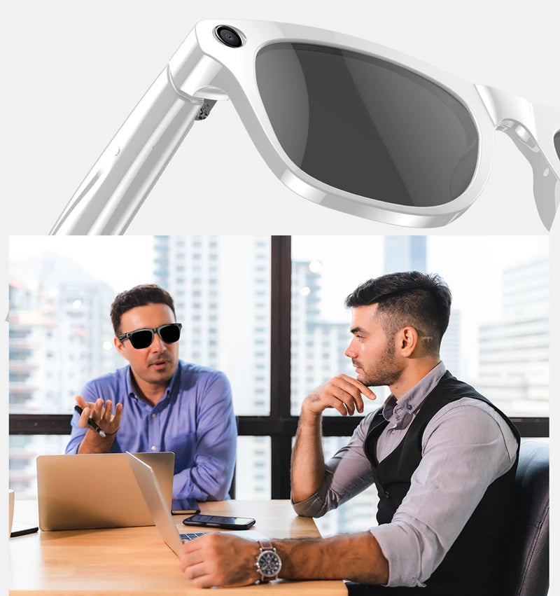 AI Smart Camera Glasses 100MP 260mAh Long-lasting Battery Voice Assistant Control Music Calling Sport Smart Glasses