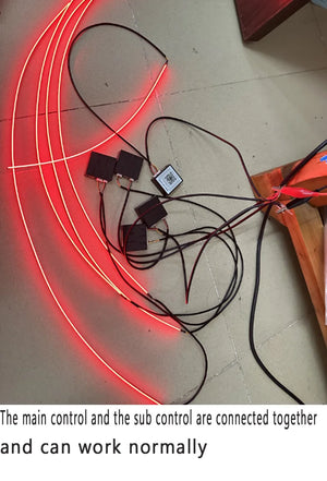 10/14/18 in 1 Led Car Ambient Lights 213 64 Color RGB Symphony Streamer Bluetooth Rainbow Acrylic Strips Atmosphere Lamp Kit 12V