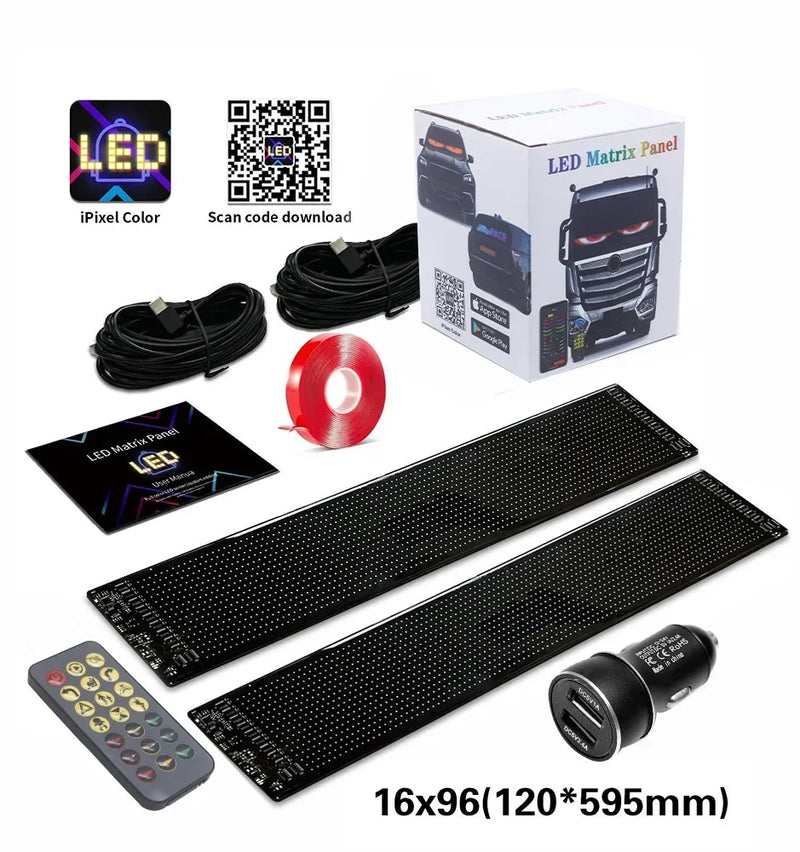 Programmable led sign LED Matrix Pixel Panel Display Screen Flexible RGB Car Scrolling Text Animation Shop Reminder Light