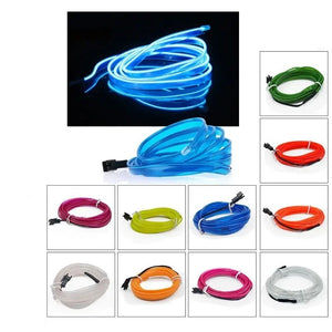 Car Interior Decorative Lamps Strips 1M 2M 3M 5M Atmosphere Lamp Cold Light Decorative Dashboard Console Auto LED Ambient Lights