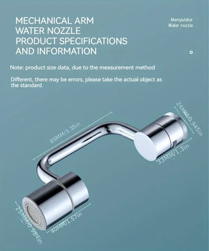 1pc 1080° Swivel Faucet Extender Universal Splashproof Dual Spray Modes Rust-proof Bathroom Sink Accessories with Adapter
