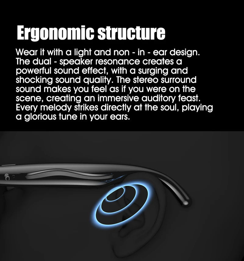 AI Smart Camera Glasses 100MP 260mAh Long-lasting Battery Voice Assistant Control Music Calling Sport Smart Glasses