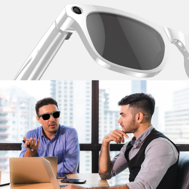 AI Smart Camera Glasses 100MP 260mAh Long-lasting Battery Voice Assistant Control Music Calling Sport Smart Glasses