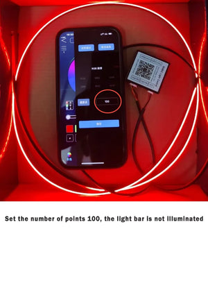 10/14/18 in 1 Led Car Ambient Lights 213 64 Color RGB Symphony Streamer Bluetooth Rainbow Acrylic Strips Atmosphere Lamp Kit 12V