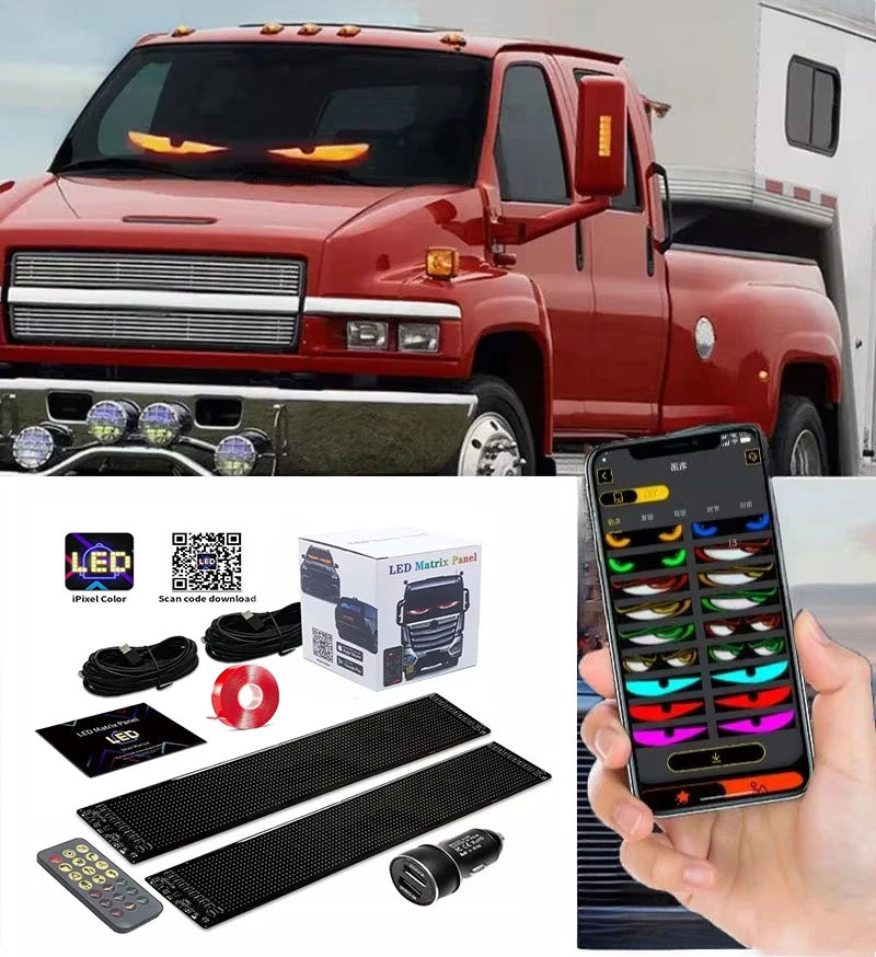 Programmable led sign LED Matrix Pixel Panel Display Screen Flexible RGB Car Scrolling Text Animation Shop Reminder Light