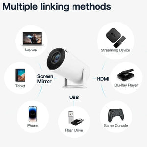 ProjectorPRO 4K Android 11 Dual Wifi6 260ANSI Allwinner H713 BT5.0 1080P 1280*720P Home Cinema Outdoor Projetor